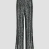 Lange rechte broek met mini-pailletten Lange rechte broek met mini-pailletten