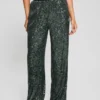 Lange rechte broek met mini-pailletten Lange rechte broek met mini-pailletten