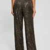 Lange rechte broek met mini-pailletten Lange rechte broek met mini-pailletten