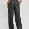 Lange rechte broek met mini-pailletten Lange rechte broek met mini-pailletten