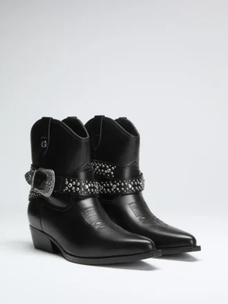 Lansly enkellaarsjes met studs en gesp