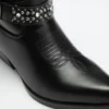 Lansly enkellaarsjes met studs en gesp