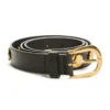 Lederen riem met logo