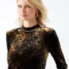 Leopard Allure jurk met ruches Leopard Allure jurk met ruches