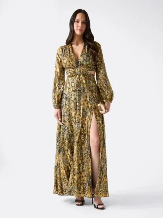 Leopard Allure maxi-jurk
