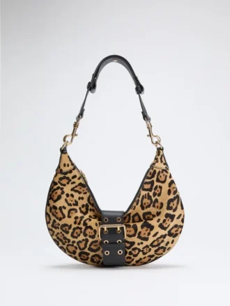Leopard Crescent schoudertas