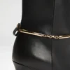 Leren enkellaarsjes met armband