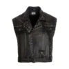 Leren gilet met studs Leren gilet met studs
