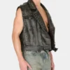 Leren gilet met studs Leren gilet met studs