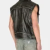 Leren gilet met studs Leren gilet met studs