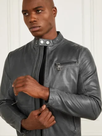Leren motorjas