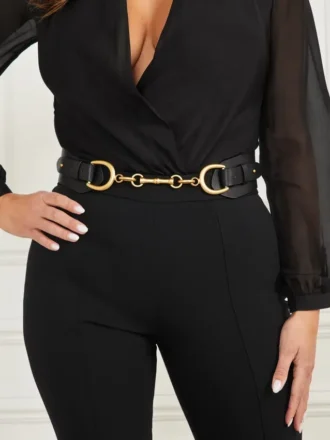 Leren riem met bamboesluiting