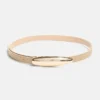Leren riem met metalen gesp