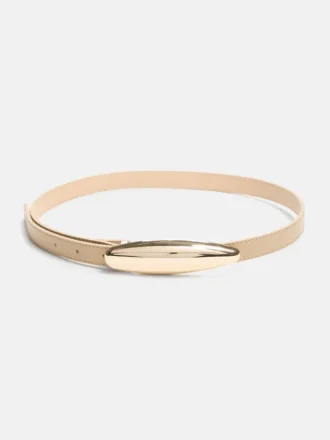 Leren riem met metalen gesp