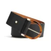 Leren riem met schildpadkleurige gesp