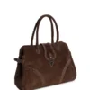 Leren tas met gesp