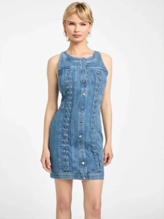 Lisbeth midi-denimjurk