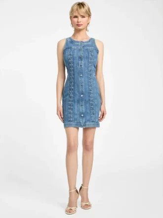 Lisbeth midi-denimjurk