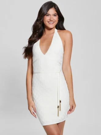 Lucia golvende sweaterjurk met riem