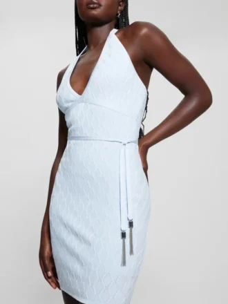 Lucia golvende sweaterjurk met riem
