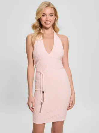 Lucia golvende sweaterjurk met riem