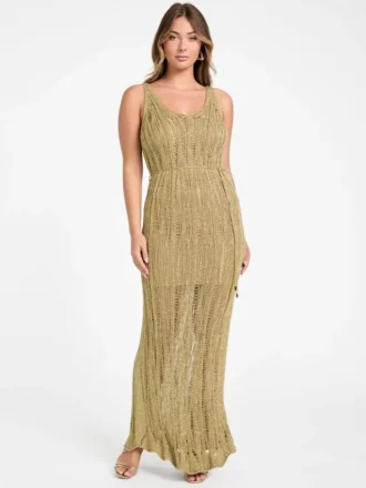 Lucky Lurex Net Maxi-jurk