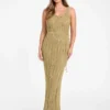 Lucky Lurex Net Maxi-jurk