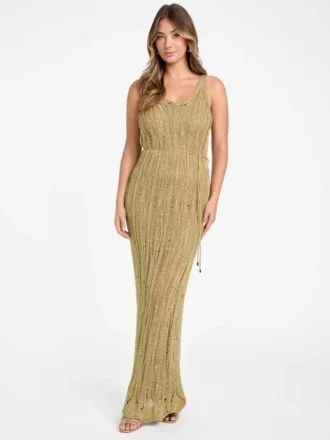 Lucky Lurex Net Maxi-jurk