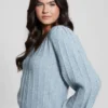 Madeline-trui met V-hals en textuur