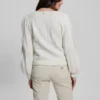 Madeline-trui met V-hals en textuur