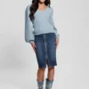 Madeline-trui met V-hals en textuur