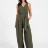 Madelyn mouwloze jumpsuit van twill