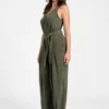 Madelyn mouwloze jumpsuit van twill