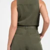 Madelyn mouwloze jumpsuit van twill