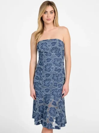 Maisy Lace Indigo-jurk