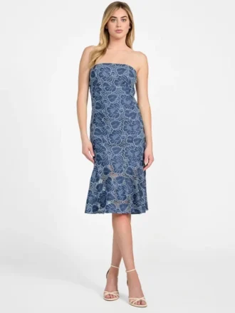 Maisy Lace Indigo-jurk
