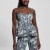 Margaux bloemenprint denim korset