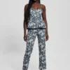 Margaux bloemenprint denim korset