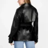 Marika korte trenchcoat van imitatieleer Marika korte trenchcoat van imitatieleer