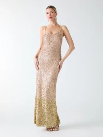 Marilyn maxi-jurk met pailletten