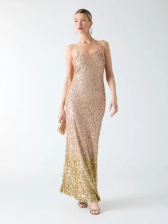Marilyn maxi-jurk met pailletten