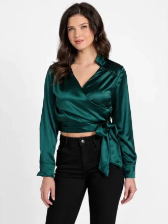 Marina satijnen top met strik