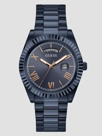 Marineblauw analoog horloge