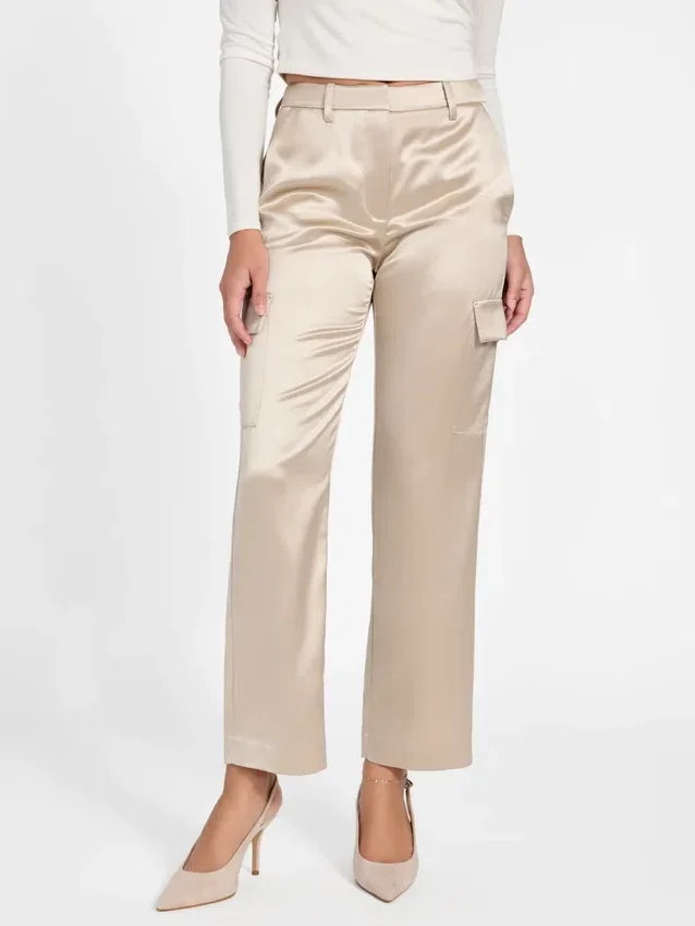 Megan Cargo-broek van satijn Megan Cargo-broek van satijn