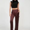 Megan Cargo-broek van satijn Megan Cargo-broek van satijn