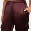 Megan Cargo-broek van satijn Megan Cargo-broek van satijn