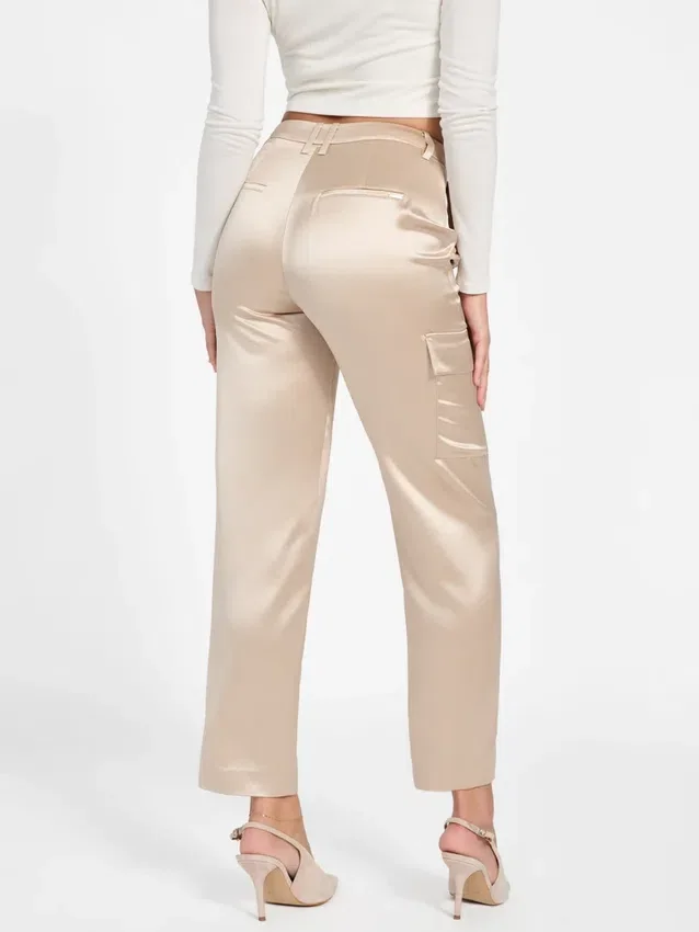 Megan Cargo-broek van satijn Megan Cargo-broek van satijn