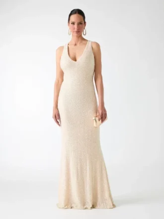 Meldon Maxi-jurk met pailletten
