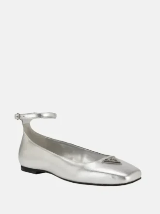 Metallic ballerina’s met enkelbandje