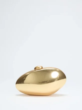 Metallic ovale clutch